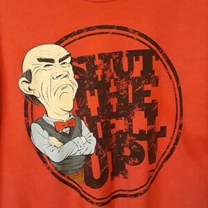 Jeff‎ Dunham Walter Shut The Hell Up Mens Red Graphic Tee Shirt Size M